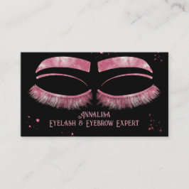 ラグジュアリーウォーターカラーアイドラッシュ&ブロー美しいピンク 名刺