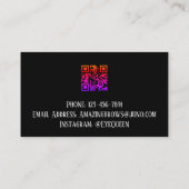 ラグジュアリーウォーターカラーアイラッシュ&ブロー美しい、ピンクホワイト 名刺 (裏面)