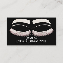 ラグジュアリーウォーターカラーアイラッシュ&ブロー美しい、ピンクホワイト 名刺