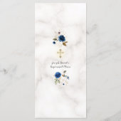 ラグジュアリーウォーターカラーネイビーブルー金ゴールドフローラバプティスミー メニュー (裏面)