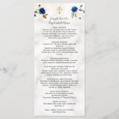 ラグジュアリーウォーターカラーネイビーブルー金ゴールドフローラバプティスミー メニュー (正面)