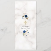 ラグジュアリーウォーターカラーネイビーブルー金ゴールドフローラバプテスマ メニュー (裏面)