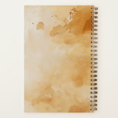 ラグジュアリーウォーターカラーライオンポートレートとフレ華美ーム ノートブック (裏面)