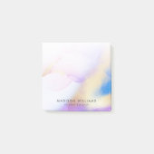 ラグジュアリーウォーターカラー薄紫金ゴールド名前をカスタムする ポストイット (正面)