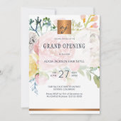 ラグジュアリーウォーター金ゴールド美しいサロングランドオープン 招待状 (正面)