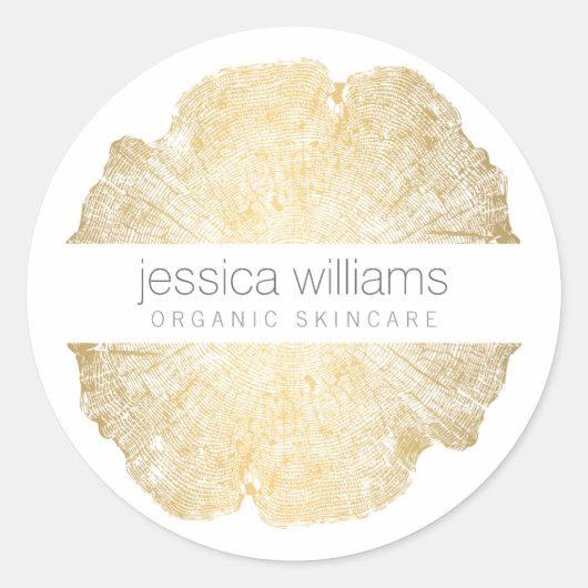 ラグジュアリーウッドエフェクトアート ラウンドシール (正面)