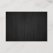 ラグジュアリーウッドデザインディナーフードプレートシェフケータリング 名刺 (裏面)