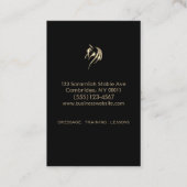 ラグジュアリーエクエストリアンホーストレーニングブラック 名刺 (裏面)