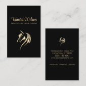 ラグジュアリーエクエストリアンホーストレーニングブラック 名刺 (正面/裏面)