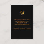 ラグジュアリーエクエストリアンホーストレーニング金ゴールドブラック 名刺 (裏面)