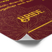 ラグジュアリーエチニスラムフレームNikah契約 ポスター (角)