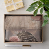 ラグジュアリーエテリアル美しい&バロックスタイル花模様 薄葉紙 (ギフト)