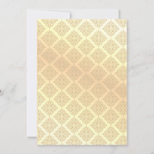 ラグジュアリーエメラルドグリーンアンド結婚金ゴールド 招待状 (裏面)