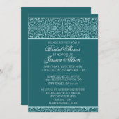 ラグジュアリーエメラルドレエレガントースブライダルシャワー招待状 招待状 (正面/裏面)