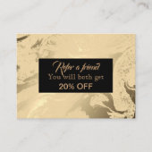 ラグジュアリーエレガントと大理石ブラックと金ゴールド 紹介カード (正面)