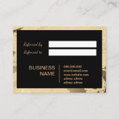 ラグジュアリーエレガントと大理石ブラックと金ゴールド 紹介カード (裏面)