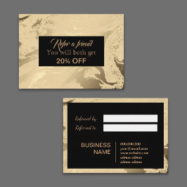 ラグジュアリーエレガントと大理石ブラックと金ゴールド 紹介カード
