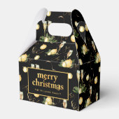 ラグジュアリーエレガントなクリスマスパーティーブラック金ゴールド フェイバーボックス (裏面サイド)