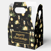 ラグジュアリーエレガントなクリスマスパーティーブラック金ゴールド フェイバーボックス (オープン)