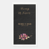 ラグジュアリーエレガントなブラック金ゴールドブルゴーニュ水彩 (正面)