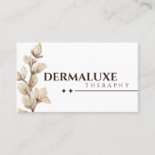 ラグジュアリーエレガントな植物性ソフトベージュ大理石箔 名刺 (正面)