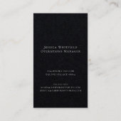 ラグジュアリーエレガントな馬術ヴィンテージ馬黒 名刺 (裏面)