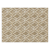 ラグジュアリーエレガントアイボリーダマスク テーブルクロス (正面(横))