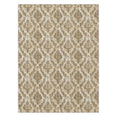 ラグジュアリーエレガントアイボリーダマスク テーブルクロス (正面)