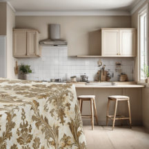 ラグジュアリーエレガントアイボリーダマスク