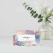 ラグジュアリーエレガントアモダンートウォーターカラー 名刺 (スタンド正面)