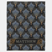 ラグジュアリーエレガントアートトレンディーデコパターン フリースブランケット (正面)