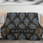 ラグジュアリーエレガントアートトレンディーデコパターン フリースブランケット