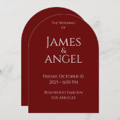 ラグジュアリーエレガントウェディング招待状 | 完全に編集可能 招待状 (正面/裏面)