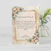 ラグジュアリーエレガントガーデン結婚フラワーズ サンキューカード (スタンド正面)