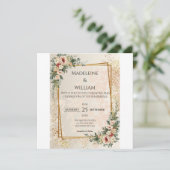 ラグジュアリーエレガントガーデン結婚フラワーズ セーブザデート (スタンド正面)