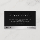 ラグジュアリーエレガントググレーブラックロイヤリティラブリワード ロイヤリティカード (裏面)