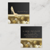 ラグジュアリーエレガントグラム、《写真》ぼけ味、ヒール スクエア名刺 (正面/裏面)