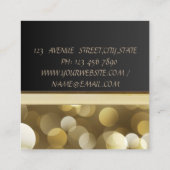 ラグジュアリーエレガントグラム、《写真》ぼけ味、ヒール スクエア名刺 (裏面)