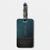 ラグジュアリーエレガントグリーンリーザルック ラゲッジタグ (裏面縦)