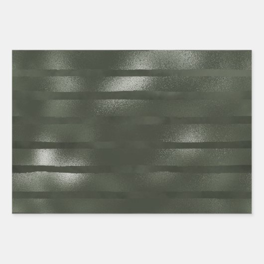 ラグジュアリーエレガントグリーン金ゴールドクリスマスホリデーツリー ラッピングペーパーシート (正面)