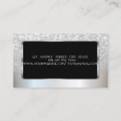 ラグジュアリーエレガントシックシルバーグリッター《写真》ぼけ味グラデーション 名刺 (裏面)