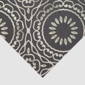 ラグジュアリーエレガントシックフェイク金ゴールド&ブラックアラベスク 薄葉紙 (詳細)