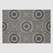 ラグジュアリーエレガントシックフェイク金ゴールド&ブラックアラベスク 薄葉紙 (正面)