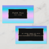 ラグジュアリーエレガントシックモダンホログラフィー 名刺 (正面/裏面)