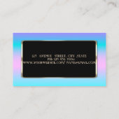 ラグジュアリーエレガントシックモダンホログラフィー 名刺 (裏面)