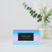 ラグジュアリーエレガントシックモダンホログラフィー 名刺 (スタンド正面)