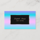 ラグジュアリーエレガントシックモダンホログラフィー 名刺 (正面)