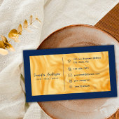 ラグジュアリーエレガントシック金ゴールドブルーアガテソーシャルメディア 名刺