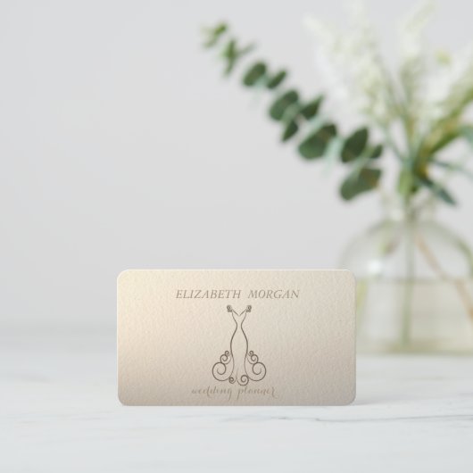 ラグジュアリーエレガントシック,ドレス 名刺 (スタンド正面)