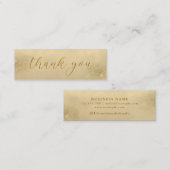 ラグジュアリーエレガントシマーモダンリーゴールデンサンキューホテル スキニー名刺 (正面/裏面)